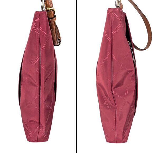 Vera Bradley Maroon Nylon Preppy Poly Molly Slim Crossbody Purse - Picture 3 of 8